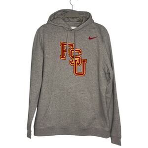 Nike Florida State Seminoles Vintage Logo Pullover Hoodie Gray Size Large